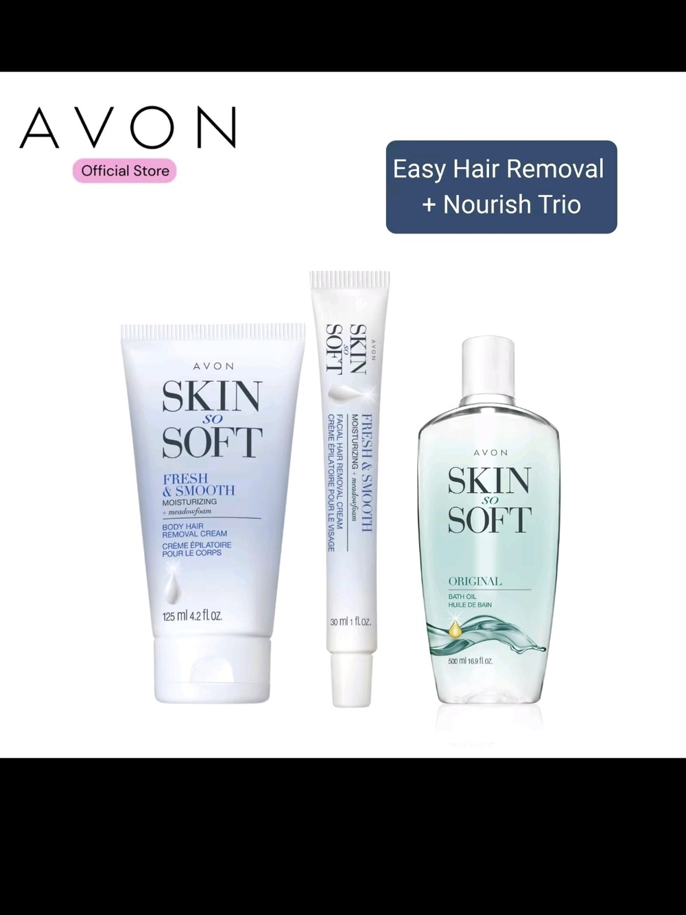 AAvon Skin So Soft Trio - Hair Removal & Bath Oil New